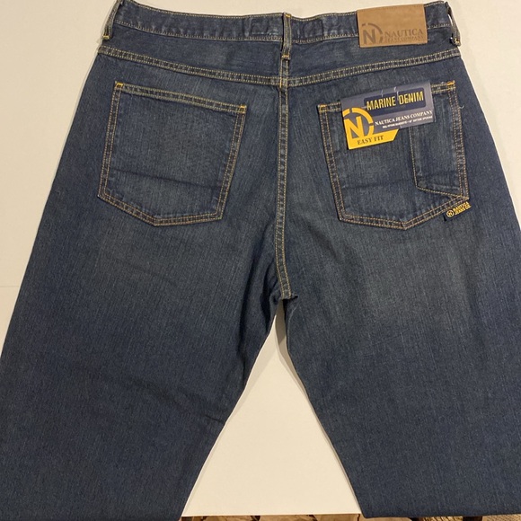 Nautica SZ 36/30 Easy Fit Dark Blue Denim Jeans New - Picture 3 of 11